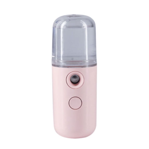 Mini Facial Steamer Handheld 30ML Water Mist Hydrating Diffuser Air Humidifier LIGHT PINK