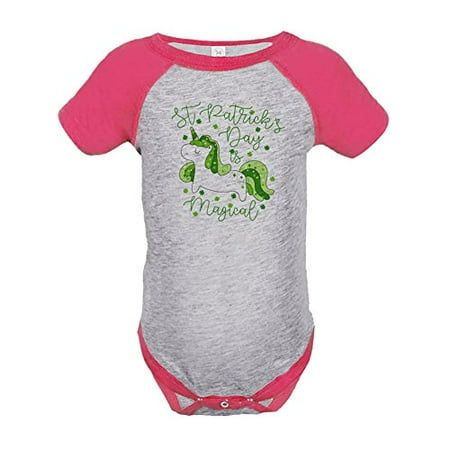 

7 ate 9 Apparel Girl s St Patrick s Day Unicorn Pink Onepiece