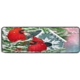 thumbnail image 5 of SKYSONIC 2'X6' Watercolor Red Birds Runner Rug with Rubber Backing, Xmas Birdhouse Non Slip Entryway Rug Runner Washable Soft Area Rug Carpet for Hallway Bedroom Kitchen Decor, 5 of 6