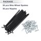 thumbnail image 4 of Ofertas Únicas 1 Juego de Radios Universales para Bicicleta 13G Nipples de Radios de Rueda de Bicicleta 45 Acero Negro-107mm, 4 of 7