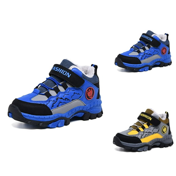 Athletic Shoes Boys Sneaker Children Shoes Boys Leather Snow Boots Winter And Thickened New Non And Warm Big Kid Little Kid Hiking Shoes