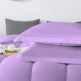 thumbnail image 4 of D.N.G. BEDDINGS 1 Piece Luxury Straight Line Pattern Comforter, Premium Super Soft, 800 Thread Count, 100% Egyptian Cotton, Full/Queen Size Lilac Solid Color, 4 of 6