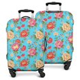 thumbnail image 2 of Pioneer Flower Floral Print Pattern Luggage Cover,Stretch Travel Baggage Protector with Top & Side Openings, High Stretch Gift Ideas for Travel Business Trips,S(18-20in), 2 of 7