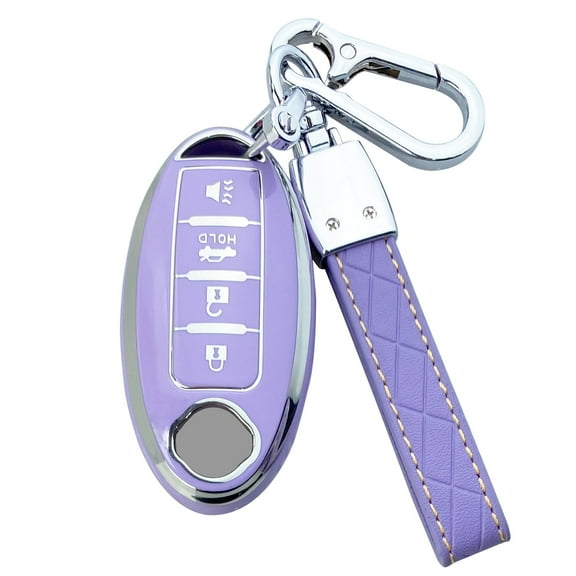 Yuebutor Key Fob Cover Case Compatible with Nissan Altima SR Armada SL Maxima Murano Pathfinder Rogue Titan Versa Sentra Accessories