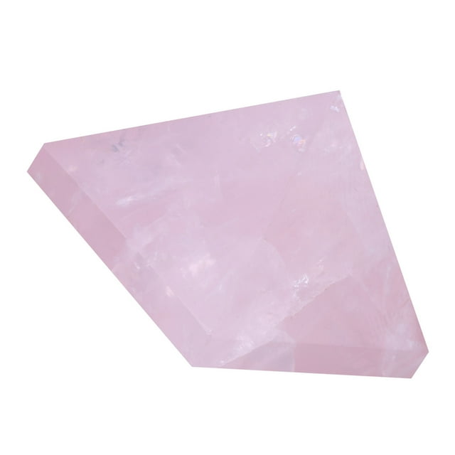 Figuras talladas en pirámide de cuarzo rosa, cristal rosa, artículo de decoración del hogar, 1 ud.