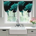thumbnail image 5 of Tie Up Curtains for Windows Turquoise Rose Valance Adjustable Balloon Curtain Vintage Flower Garden Tie Up Shades for Kitchen Living Room Bedroom Privacy Curtain Drape 34x45 Inch, 5 of 9