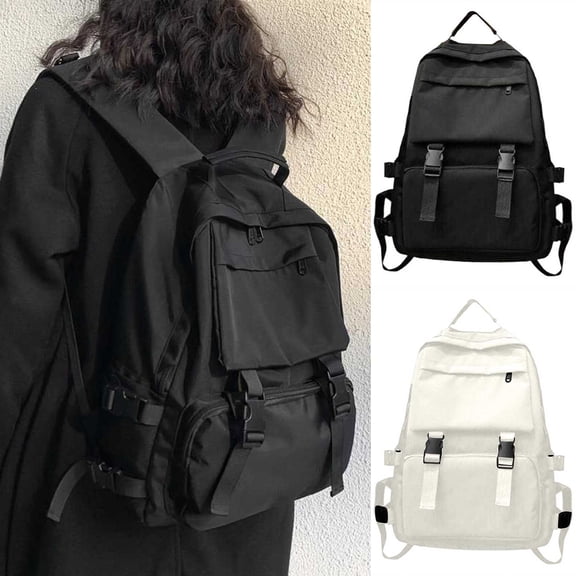 TGPMGRZ Lightweight School Bag Casual Daypack College Laptop Backpack Travel Rucksack for Sports High School Middle Bookbag (White)