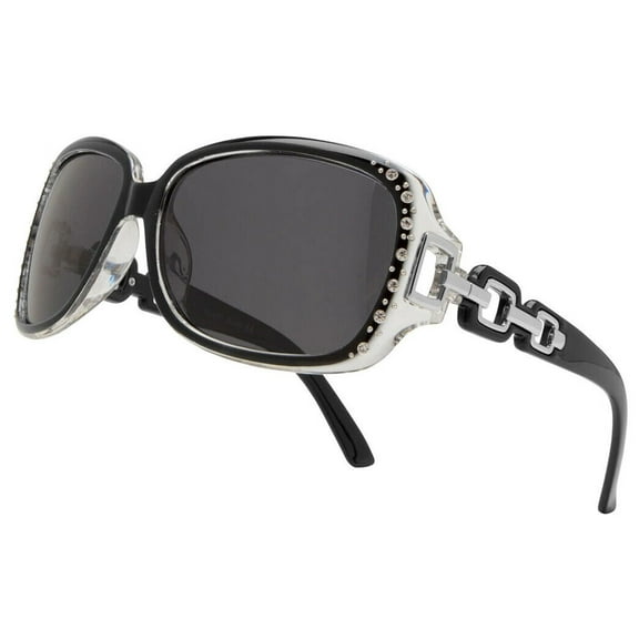 FL Glasses Women's Rhinestone Fashion Sunglasses, Black