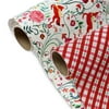 The Pioneer Woman Christmas Wrapping Paper, Double Roll, 30in 45 Sqft, Forest and Plaid