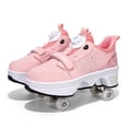 thumbnail image 3 of Kids Teen Wheels Shoes with Lights Women Men Rechargeable Roller Skates Shoes Retractable Wheels Shoe LED Flashing Sneakers for Girls Boys Gift, 3 of 12