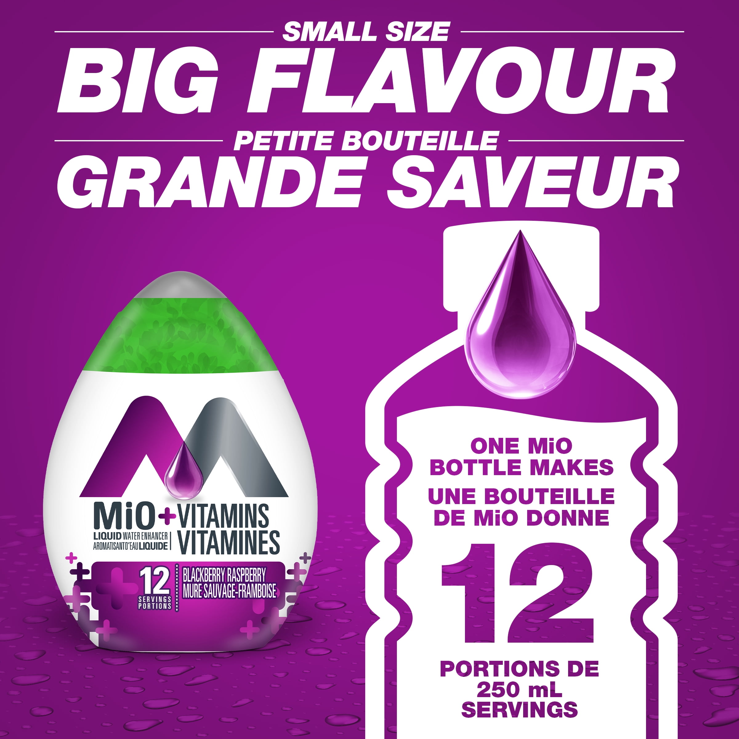 MiO +Vitamins Blackberry Raspberry Liquid Water Enhancer