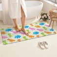 thumbnail image 4 of Colorful Cartoon Dinosaur Pattern Bathroom Rugs Mat,Non Slip Microfiber Bathroom Rug,Rubber Backing,Soft Bathroom Mats for Bathroom Floor,Tub and Shower,60x24in(150x60cm), 4 of 5