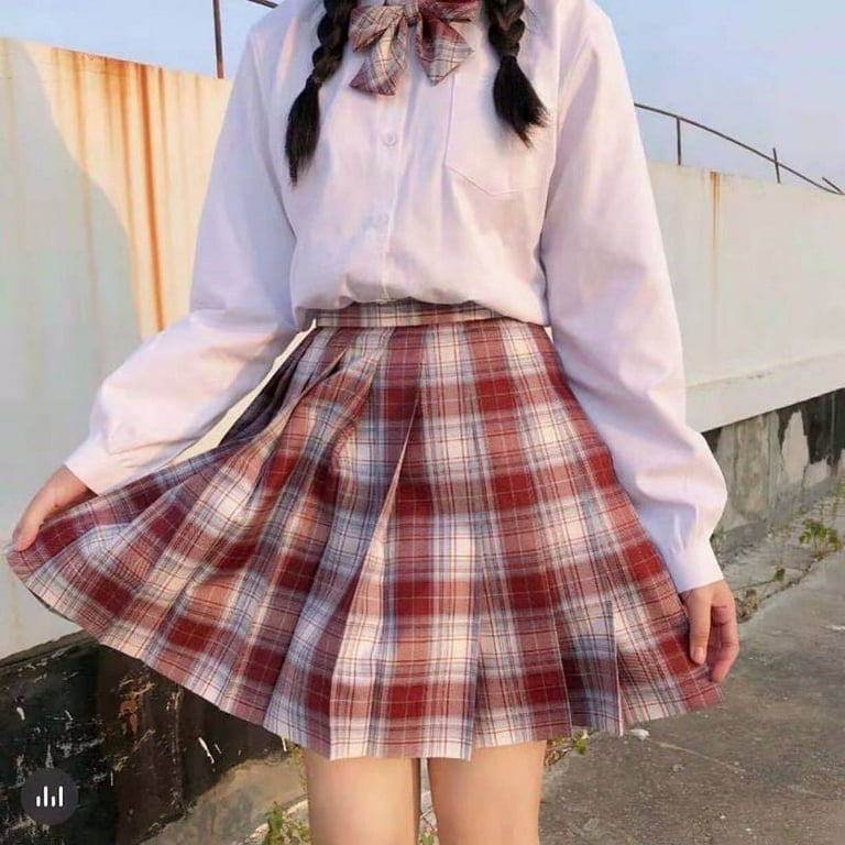 PIKADINGNIS Japanese School High Waist Pleated Skirts PIKADINGNIS Japanese School High Waist Pleated Skirts