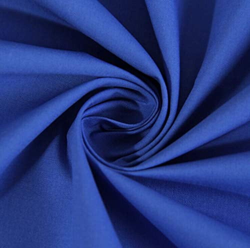 100% Natural Cotton Percale Ruffled Crib Skirt, Royal, 52"L x 28"W + 13.5"