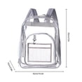 thumbnail image 5 of Kuphy 17" Clear Backpack Water Resistant Transparent Backpack Large Capacity Bookbag School Bag With Adjustable Straps For School, Work, Stadium, Security Travel, College, 5 of 10