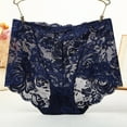 thumbnail image 2 of Velaura Women's Floral Lace High Waist Panties Full Coverage Lace Panties Pack Large plus Size Matching Mom And Daughter Clothes Mesh Bikini Panties for Women Show All My String Panties Lot, 2 of 3