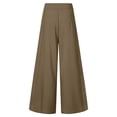thumbnail image 4 of Palazzo Pants for Women Slacks Wide Leg High Waisted Business Casual Work Trousers with Pockets Camel Color 5XL, 4 of 6