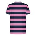 thumbnail image 4 of PNTUTB Fashion Men's Color-blocked Stripes Short Sleeve Crew Neck Casual Loose Comfort Athletic T-shirts, 4 of 6