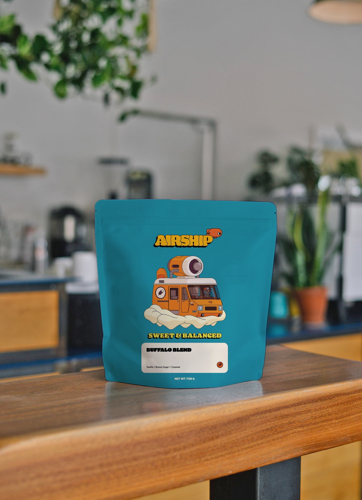 Local Airship Buffalo Blend, Medium Roast, Whole Coffee Beans, 27oz