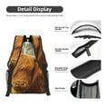 thumbnail image 4 of Yiaed Yak Print School Backpack College Backpack Daypacks for Students High School Spacious and Durable Daypack for Work and Travel-One Size, 4 of 6