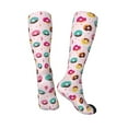 thumbnail image 5 of Lsque Colorful Donuts Printed Crew Socks Men's Women's LightWeight Thin Casual Calf Socks ,Knee High Socks,Cotton Socks, 5 of 9