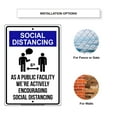 thumbnail image 4 of Social Distancing As A Public Facility Maintain Distancing Health and Safety Novelty Aluminum Metal Sign 8"x12", 4 of 5