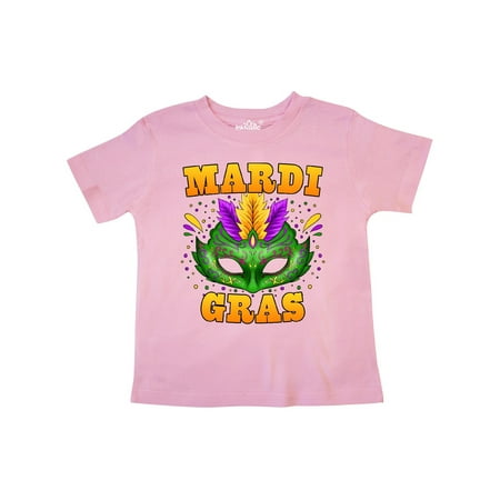 

Inktastic Mardi Gras with Green Masquerade Mask Gift Toddler Boy or Toddler Girl T-Shirt