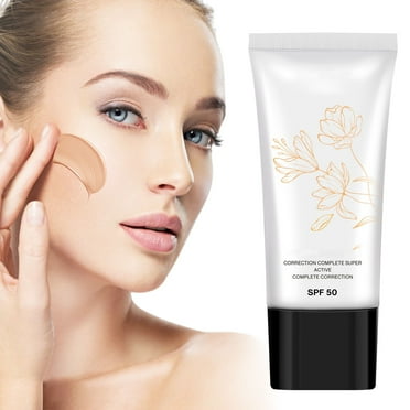 Colour Changing CC Cream Foundation, Korean CC Cream with SPF 50, Lightweight CC Cream, Korean CC Cream Self Adjusting For Mature Skin, Effective Coverage CC Cream, Pack of 1