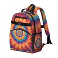 thumbnail image 2 of Colorful Tie Dye Concentric Circles Backpack for School,Cute School Bag,Schoolbag with Adjustable Shoulder Straps & Padded Back,15.25"x11.5"x5.25", 2 of 5