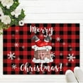 thumbnail image 4 of POINTERTECK 1PCS Christmas Decoration Doormat Farmhouse Happy Doormat Christmas Doormat Slip Autumn Indoor Floor Mat Low Profile Entrance Rug Autumn Holiday Mat Christmas Non Slip Visual, 4 of 5