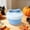 Light Blue, variant on QuanTara Light Blue Bow Storage Basket, 7" Cotton Rope Bin with Lid, Two-Tone Woven Decorative Caddy for Nursery, Desktop Organizer for Toys, Diapers, and Household Clutter