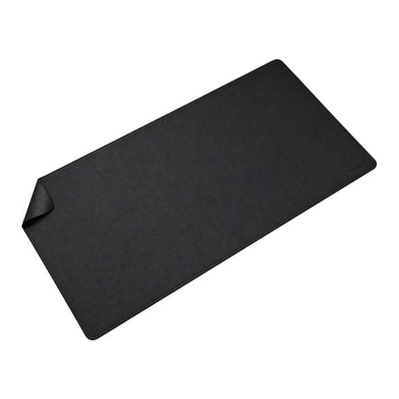 HKquanlin Large Desk Pad, 31.5 x 15.7 Inch PVC Leather Desk Mat for Desktop, Black
