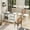 White, variant on MEETFAV 89.7" Kitchen Island with Extendable Table – Wooden Sideboard Storage Cabinet, 2 Doors and 3 Drawers for Living Room, Study, Foyer, Kitchen, Black+Natural