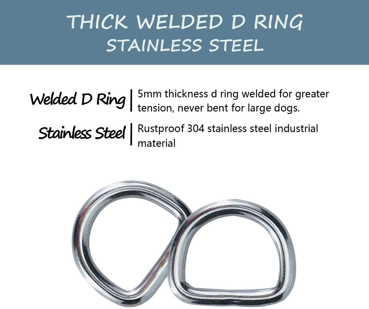 Happy Shop 100 Pack Metal D Ring,Heavy Duty 1 inch Nickel Plated D-Rings for Hardware Bags Ring Hand DIY Accessories Belts and Dog Leash 