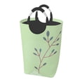 thumbnail image 2 of Waterproof Collapsible Laundry Hamper, Green Spring Forest Aluminum Handle Laundry Bag Storage Basket, 50L, 2 of 6