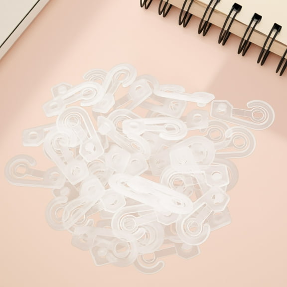 Topbathy 100PCS Clear Sock Hooks Plastic Hanging Clips for Organizing Fabric Samples in Retail