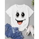 thumbnail image 2 of Women'S Casual Short Sleeve Cartoon Print Crew Neck Cotton Knit Fabric Regular Length Top for Women, All Season, 2 of 7