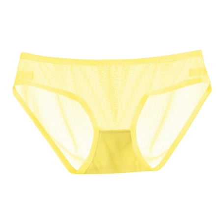 Kcodviy Womens Low Waist Sheer Underwear Men Bikini Mesh Briefs Cute Seamless Skeleton Panties for Women Panties for Women