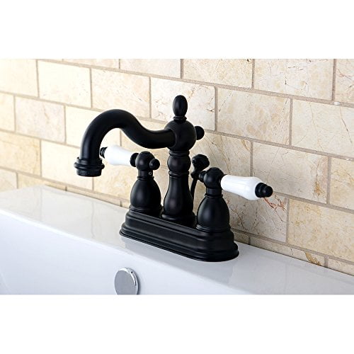 Kingston Brass Heritage Two Handle 4" Centerset Lavatory Faucet with Retail Pop-up