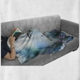 thumbnail image 6 of Underwater Soft Flannel Fleece Blanket, Realistic Illustration Wild Sharks and Plants Corals Seaweed Aquatic Ocean Life, Cozy Plush for Indoor and Outdoor Use, 50" x 60", Multicolor, by Ambesonne, 6 of 6
