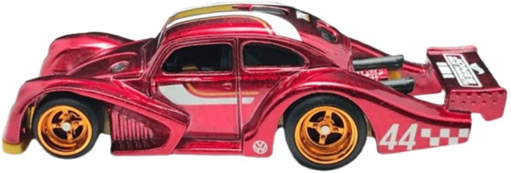 Hot Wheels Volkswagen Käfer Racer Super Treasure Hunt, Red Die-Cast Car, HW Contoured Series, 5/5