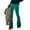 Green, variant on Ladies Baggy Corduroy Trousers Wide Leg Elastic Waisted Palazzo Pant Loungewear With Pockets Flare Pants Dark Green L