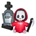 thumbnail image 2 of Fantasma Inflable de Halloween Costway 150 cm con Hoz y Lápida con Luces LED, 2 of 10