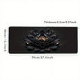 thumbnail image 6 of Black Lotus Flower Large Art Large Gaming Mousepad Computer HD Keyboard Pad Mouse Mat Desk Mats Natural Rubber Anti-Slip Office Mouse Pad Desk Accessories, 6 of 8