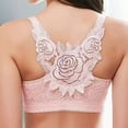 thumbnail image 4 of Abomasnow Floral Secrets Comfort Rose Bra Comfy Push Up Front Closure Lace Bras Wire-Free Seamless Underwire S-5XL, 4 of 7