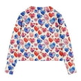 thumbnail image 5 of Xdegoge Girls Heart Print Half Zip Sweatshirts - Cute Valentine's Day Outfit for Kids Toddler Long Sleeve Pullover Sweatshirts Holiday Party Clothes, 5 of 5
