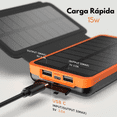 thumbnail image 3 of Powerbank Solar Bateria Portatil 20,000mah 4 Páneles Solares, 3 of 5