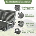 thumbnail image 4 of Fortune Candy HDPE Porch Swing with Stainless Steel Bolts, Heavy Duty 1200 lbs, for Outdoor, Gray, 4 of 7