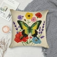 thumbnail image 5 of Pioneer Flower And Butterfly Pillow Covers,Pioneer Flower And Butterfly Throw Pillow Covers 24"×24" ,Living Room Sofa Couch Pillow Covers,Decorative Pillow Covers, 5 of 7
