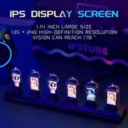 SIKAI CASE Nixie Tube Clock,RGB Nixie Tube,APP Control,Customized Electronic Album/Weather/Animation/Picture,5 IPS Display Screen